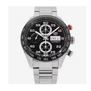  Shop Authentic Tag Heuer Carrera Chronograph Black Dial Silver Steel Strap Watch for Men - CBN2A1AA.BA0643 - Luxxuri