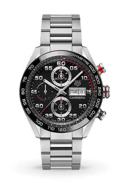  Shop Authentic Tag Heuer Carrera Chronograph Black Dial Silver Steel Strap Watch for Men - CBN2A1AA.BA0643 - Luxxuri