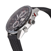  Shop Authentic Tag Heuer Carrera Chronograph Black Dial Black Rubber Strap Watch for Men - CBN2A1AA.FT6228 - Luxxuri