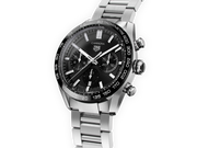  Shop Authentic Tag Heuer Carrera Automatic Chronograph Black Dial Silver Steel Strap Watch for Men - CBN2A1B.BA0643 - Luxxuri