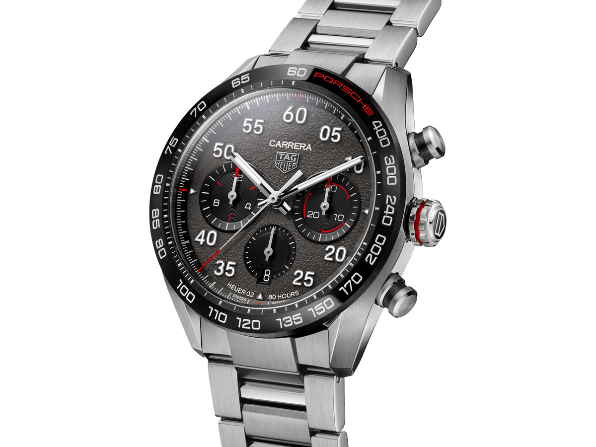  Shop Authentic Tag Heuer Carrera Porsche Chronograph Grey Dial Silver Steel Strap Watch for Men - CBN2A1F.BA0643 - Luxxuri