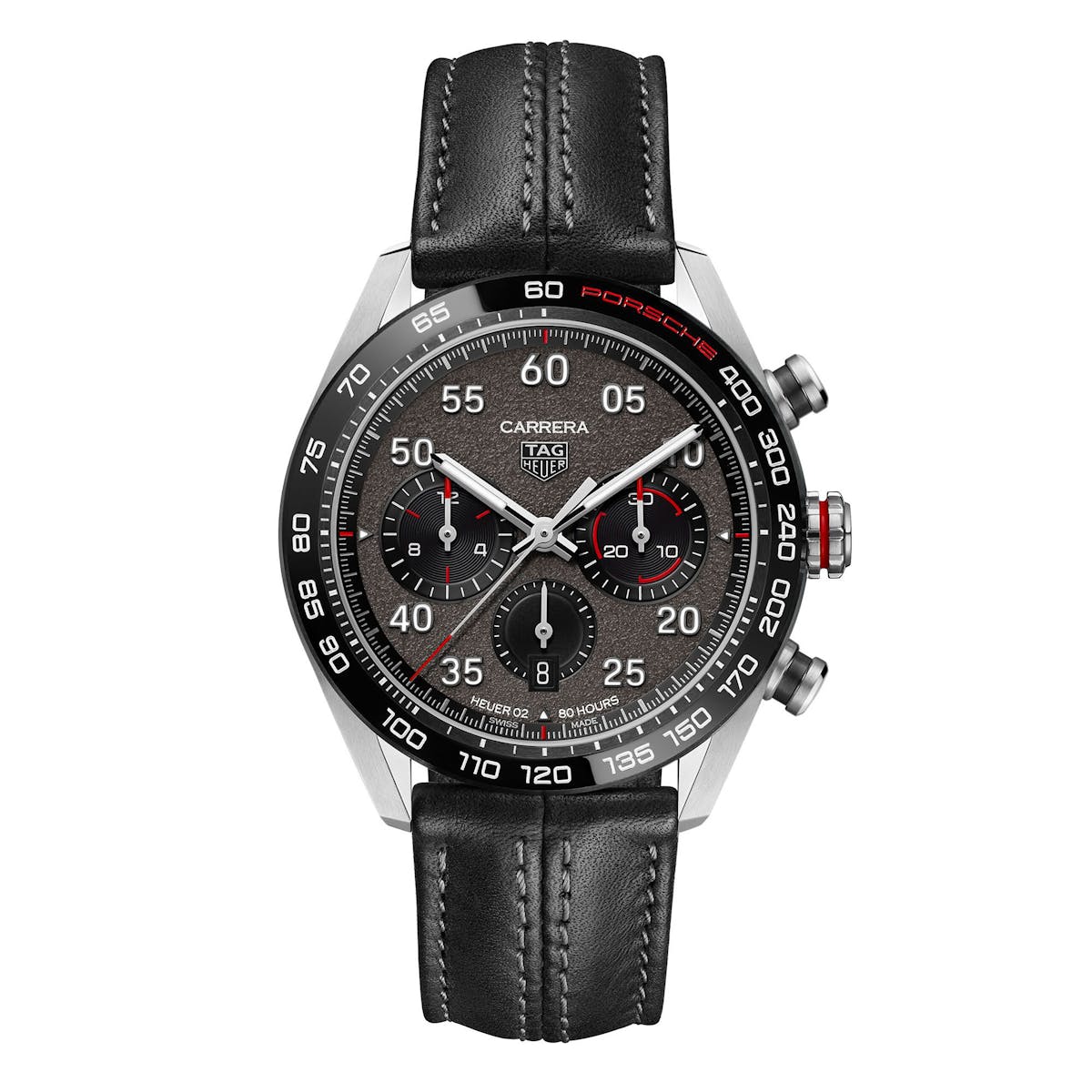  Shop Authentic Tag Heuer Carrera Porsche Chronograph Special Edition Black Dial Black Leather Strap Watch for Men - CBN2A1F.FC6492 - Luxxuri