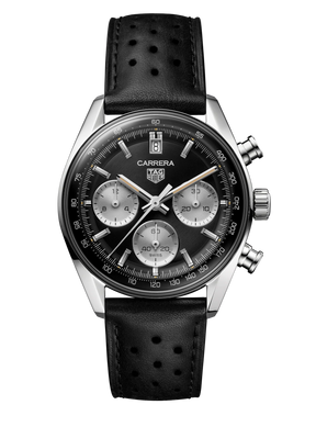  Shop Authentic Tag Heuer Carrera Automatic Chronograph Black Dial Black Leather Strap Watch for Men - CBS2210.FC6534 - Luxxuri