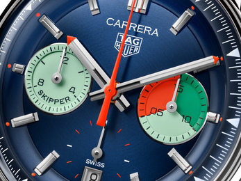  Shop Authentic Tag Heuer Carrera Skipper Automatic Chronograph Blue Dial Blue Nylon Strap Watch for Men - CBS2213.FN6002 - Luxxuri