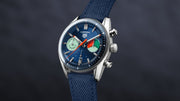  Shop Authentic Tag Heuer Carrera Skipper Automatic Chronograph Blue Dial Blue Nylon Strap Watch for Men - CBS2213.FN6002 - Luxxuri