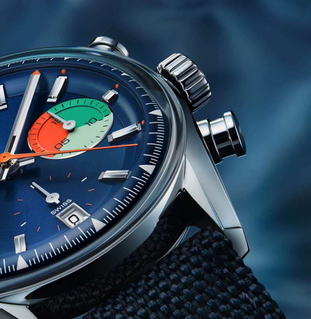  Shop Authentic Tag Heuer Carrera Skipper Automatic Chronograph Blue Dial Blue Nylon Strap Watch for Men - CBS2213.FN6002 - Luxxuri