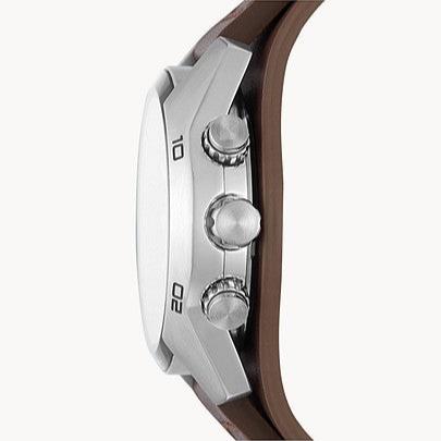  Shop Authentic Fossil Coachman Chronograph Silver Dial Brown Leather Strap Watch for Men - CH2565 - Luxxuri