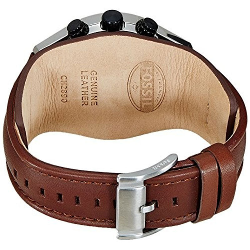 Shop Authentic Fossil Coachman Chronograph White Dial Brown Leather Strap Watch for Men - CH2890 - Luxxuri