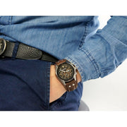  Shop Authentic Fossil Coachman Chronograph Black Dial Brown Leather Strap Watch for Men - CH2891 - Luxxuri