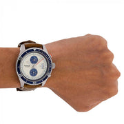  Shop Authentic Fossil Wakefield Chronograph Cream Dial Brown Leather Strap Watch for Men - CH2951 - Luxxuri