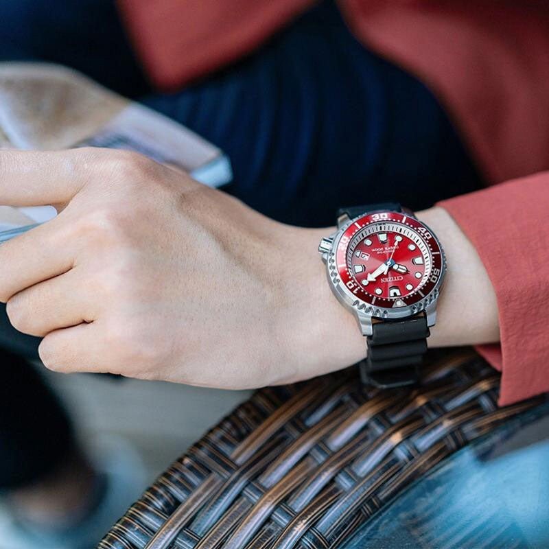  Shop Authentic Citizen Eco Drive Promaster Marine Red Dial Black Rubber Strap Watch For Men - BN0159-15X - Luxxuri