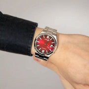  Shop Authentic Citizen Tsuyosa Automatic Red Dial Silver Steel Strap Watch For Men - NJ0150-56W - Luxxuri