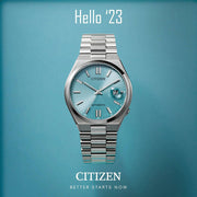  Shop Authentic Citizen Tsuyosa Automatic Turquoise Dial Silver Steel Strap Watch For Men - NJ0151-88M - Luxxuri