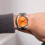  Shop Authentic Citizen Tsuyosa Automatic Orange Dial Silver Steel Strap Watch For Men - NJ0151-88Z - Luxxuri