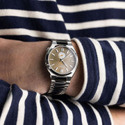  Shop Authentic Citizen Tsuyosa Automatic Titanium Yellow Dial Silver Steel Strap Watch For Men - NK5010-51X - Luxxuri