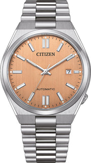  Shop Authentic Citizen Tsuyosa Automatic Salmon Orange Dial Silver Steel Strap Watch For Men - NJ0159-86Z - Luxxuri