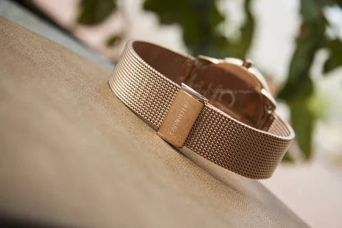 Shop Authentic Calvin Klein Minimal White Dial Rose Gold Mesh Bracelet Watch for Men - K3M21626 - Luxxuri