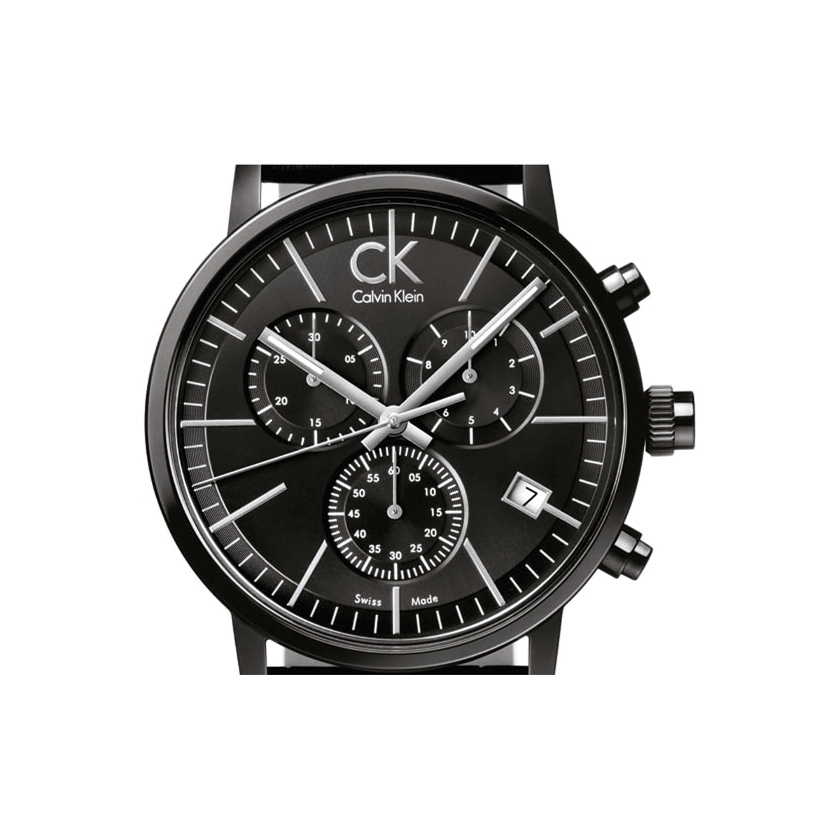  Shop Authentic Calvin Klein Post Minimal Chronograph Black Dial Black Leather Strap Watch for Men - K7627401 - Luxxuri