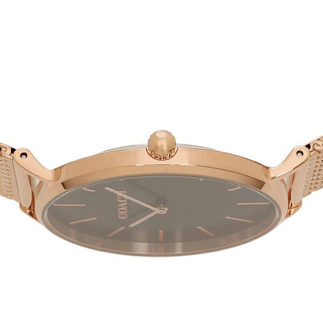 Coach Charles Black Dial Rose Gold Mesh Bracelet Watch for Men - 14602552