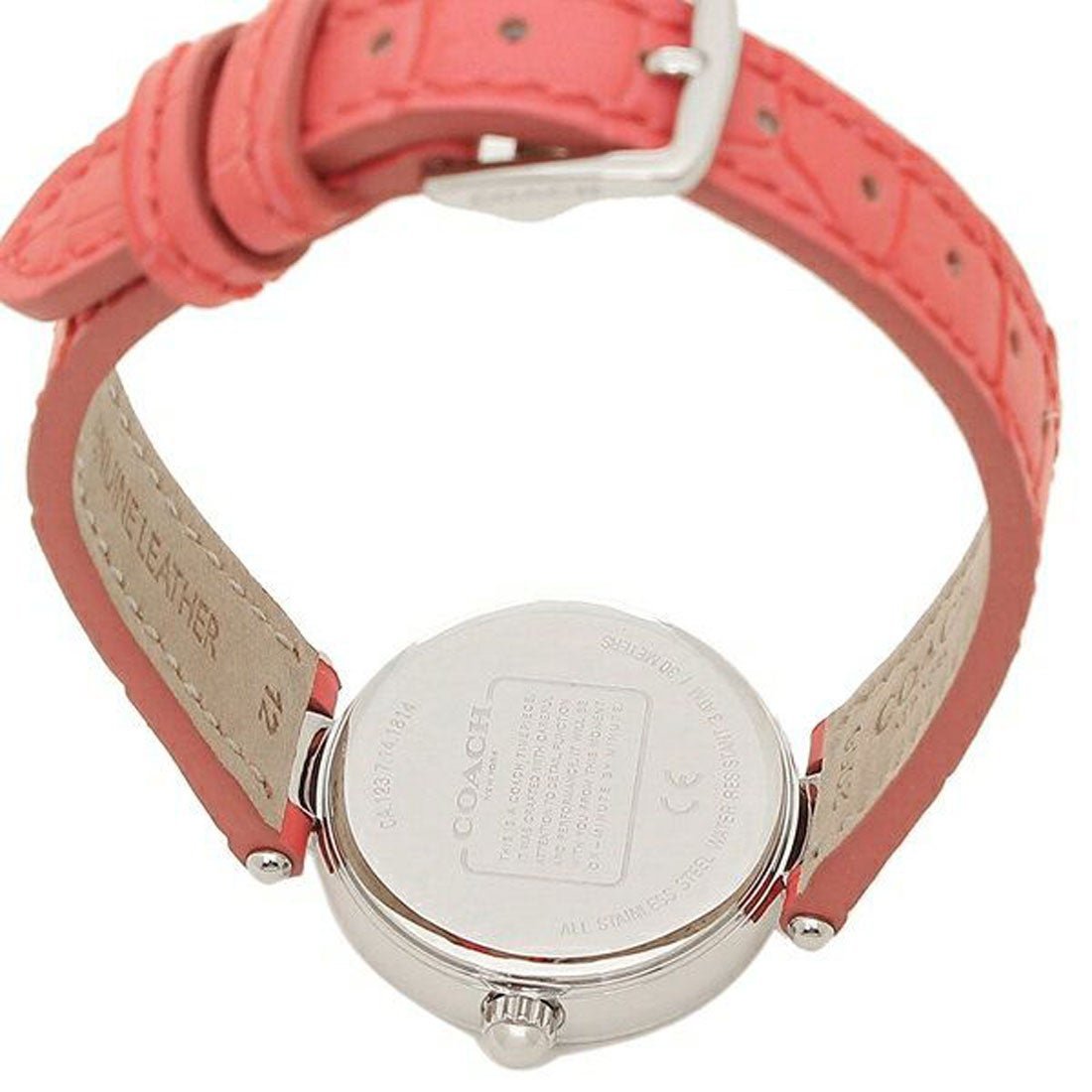 Coach Park Pink Dial Pink Leather Strap Watch for Women - 14503536