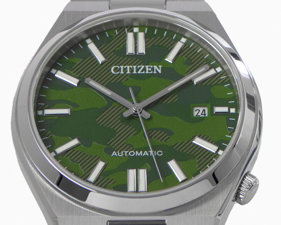  Shop Authentic Citizen Tsuyosa Automatic Camouflage Green Dial Silver Steel Strap Watch For Men - NJ0159-86X - Luxxuri