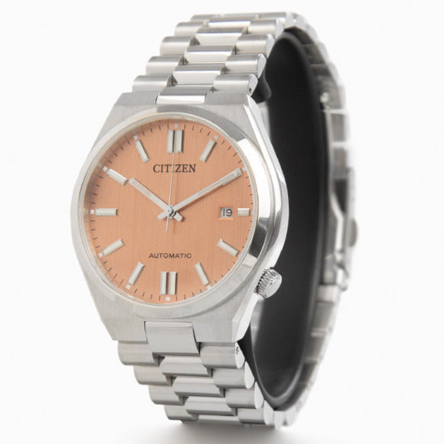 Shop Authentic Citizen Tsuyosa Automatic Salmon Orange Dial Silver Steel Strap Watch For Men - NJ0159-86Z - Luxxuri