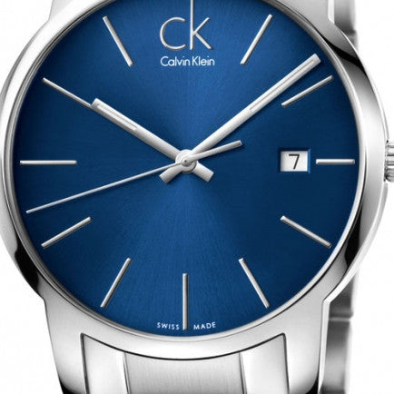  Shop Authentic Calvin Klein City Blue Dial Silver Steel Strap Watch for Men - K2G2G14N - Luxxuri