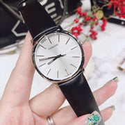  Shop Authentic Calvin Klein Posh Silver Dial Black Leather Strap Watch for Men - K8Q311C6 - Luxxuri