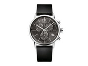  Shop Authentic Calvin Klein Post Minimal Chronograph Black Dial Black Leather Strap Watch for Men - K7627107 - Luxxuri