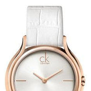  Shop Authentic Calvin Klein Skirt White Dial White Leather Strap Watch for Women - K2U236K6 - Luxxuri