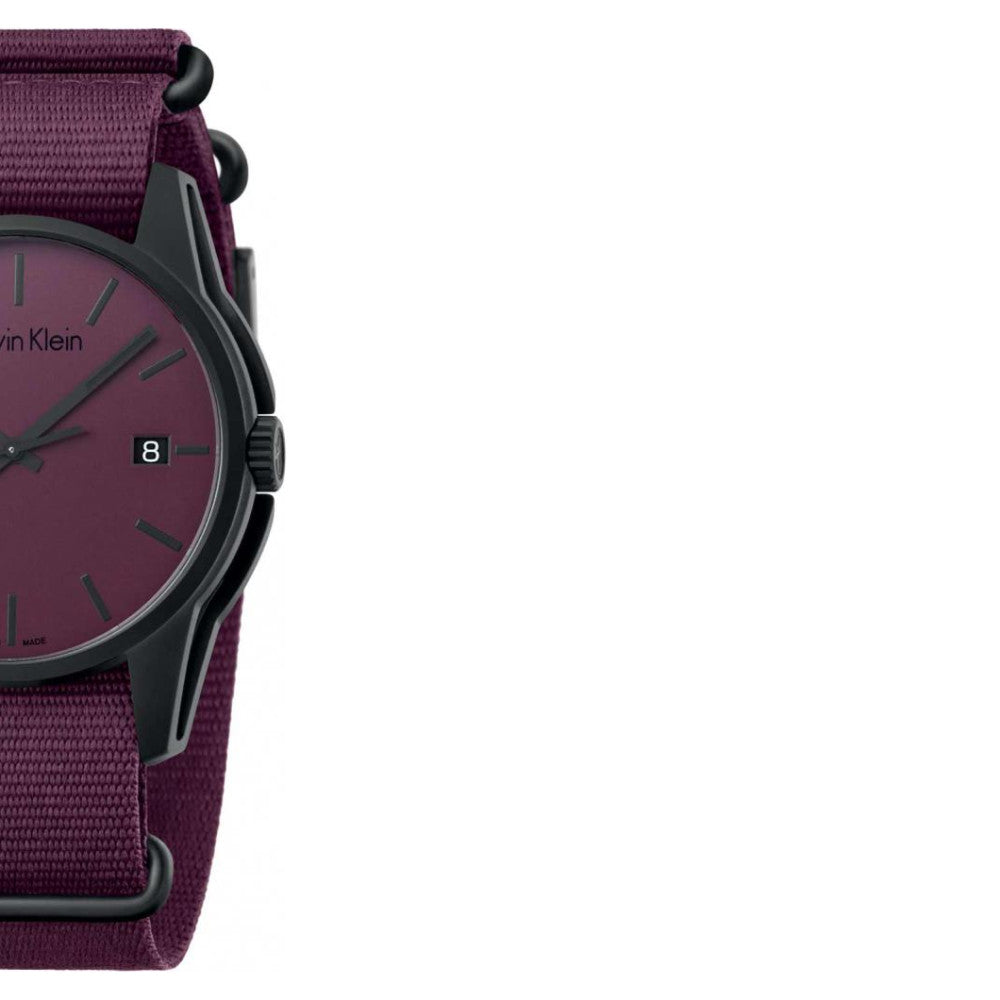  Shop Authentic Calvin Klein Tone Maroon Dial Maroon NATO Strap Watch for Men - K7K514UP - Luxxuri