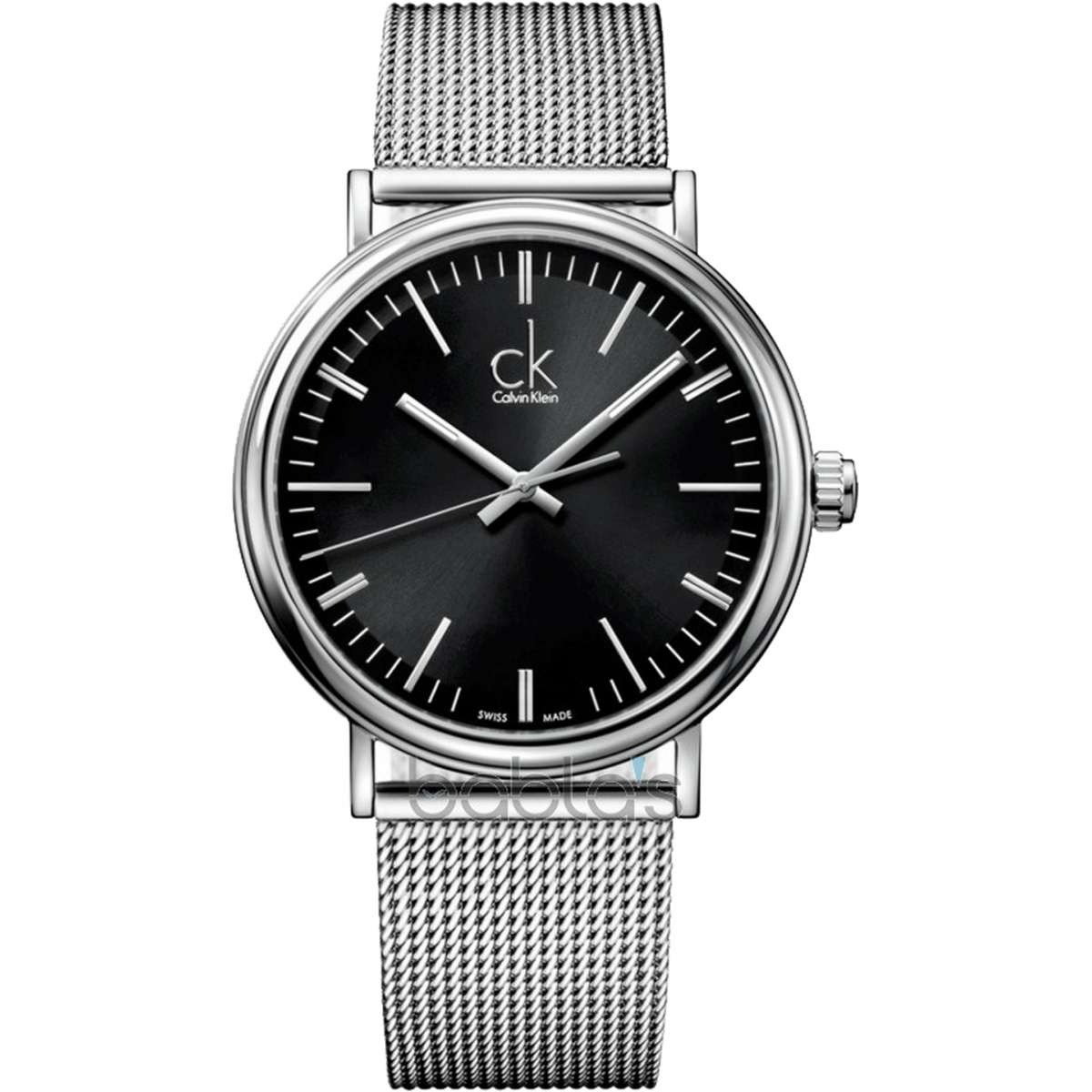  Shop Authentic Calvin Klein Surround Black Dial Silver Mesh Bracelet Watch for Men - K3W21121 - Luxxuri