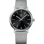  Shop Authentic Calvin Klein Surround Black Dial Silver Mesh Bracelet Watch for Men - K3W21121 - Luxxuri