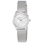 Shop Authentic Calvin Klein Minimal White Dial Silver Mesh Bracelet Watch for Women - K3M23126 - Luxxuri