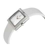  Shop Authentic Calvin Klein Mark Silver Dial White Leather Strap Watch for Women - K3R231L6 - Luxxuri