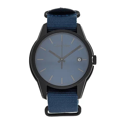  Shop Authentic Calvin Klein Tone Blue Dial Blue NATO Strap Watch for Men - K7K514VN - Luxxuri