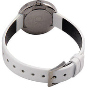  Shop Authentic Calvin Klein Firm Silver Dial White Leather Strap Watch for Women - K3N231L6 - Luxxuri