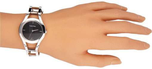  Shop Authentic Calvin Klein Class Black Dial Silver Steel Strap Watch for Women - K6R23121 - Luxxuri