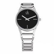  Shop Authentic Calvin Klein Stately Black Dial Silver Steel Strap Watch for Women - K3G23121 - Luxxuri