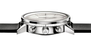  Shop Authentic Calvin Klein Post Minimal White Dial Black Leather Strap Watch for Men - K7627120 - Luxxuri