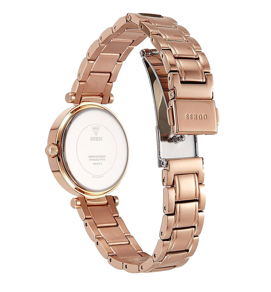  Shop Authentic Guess Park Ave White Dial Rose Gold Steel Strap Watch for Women - W0767L3 - Luxxuri