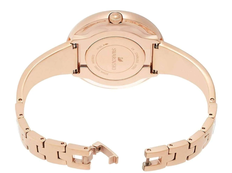  Shop Authentic Swarovski Crystalline Pure Black Dial Rose Gold Steel Strap Watch for Women - 5295334 - Luxxuri