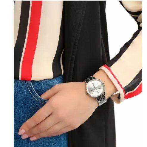  Shop Authentic Tommy Hilfiger Jenna Quartz White Dial Silver Steel Strap Watch for Women - 1782068 - Luxxuri