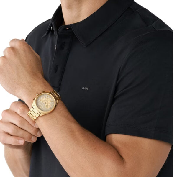  Shop Authentic Michael Kors Janelle Chronograph Gold Dial Gold Steel Strap Watch For Men - MK8995 - Luxxuri