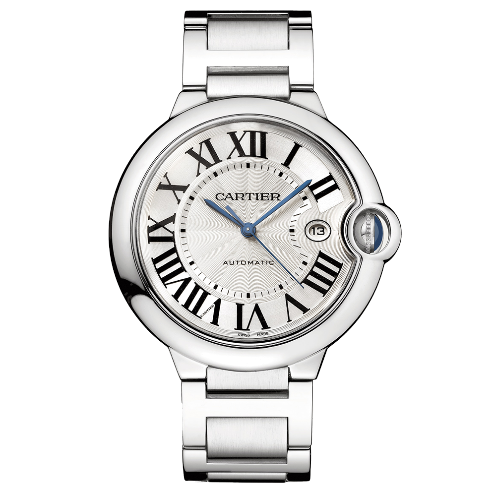  Shop Authentic Cartier Ballon Bleu De Cartier Silver Dial Silver Steel Strap Watch for Men - WSBB0049 - Luxxuri