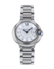  Shop Authentic Cartier Ballon Bleu de Cartier Diamonds Silver Dial Silver Steel Strap Watch for Women - WE902073 - Luxxuri