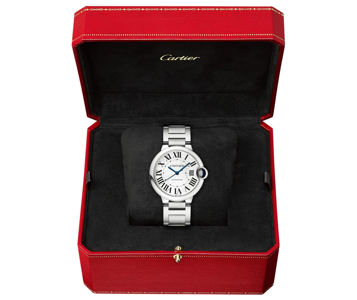 Shop Authentic Cartier Ballon Bleu De Cartier Silver Dial Silver Steel Strap Watch for Women - WSBB0048 - Luxxuri