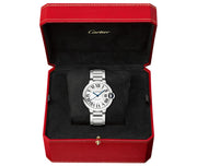  Shop Authentic Cartier Ballon Bleu De Cartier Silver Dial Silver Steel Strap Watch for Women - WSBB0048 - Luxxuri