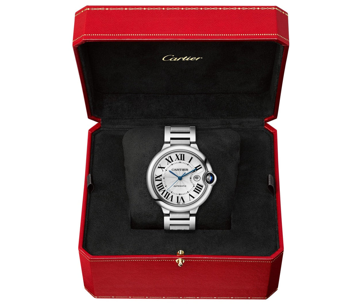  Shop Authentic Cartier Ballon Bleu De Cartier Silver Dial Silver Steel Strap Watch for Men - WSBB0049 - Luxxuri