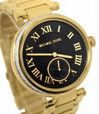 Shop Authentic Michael Kors Skylar Black Dial Gold Steel Strap Watch for Women - MK5989 - Luxxuri